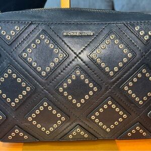 Michael Kors Black Diamond-Patterned Bag